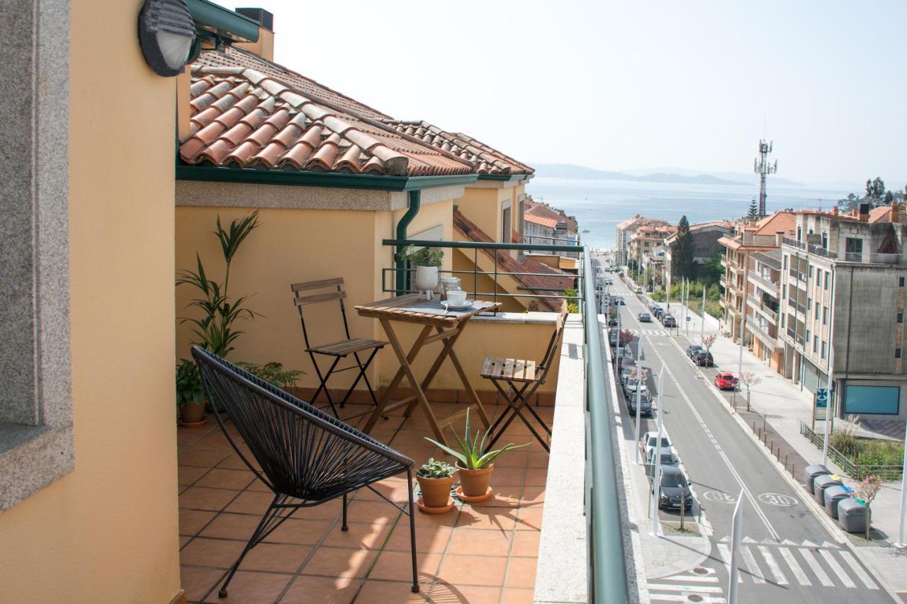 Апартаменты Precioso Atico Con Terraza Y Vistas A Silgar. Санхенхо Экстерьер фото